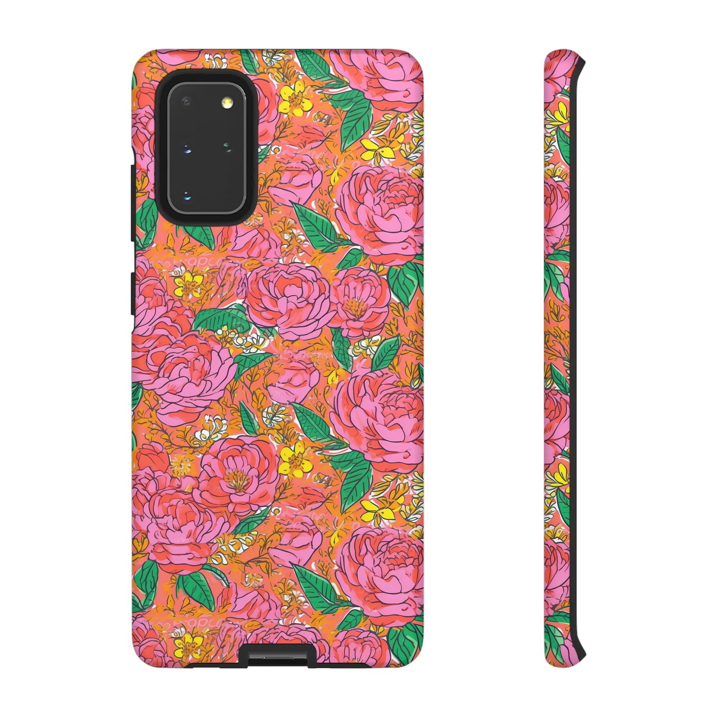 Orange Floral Phone Case