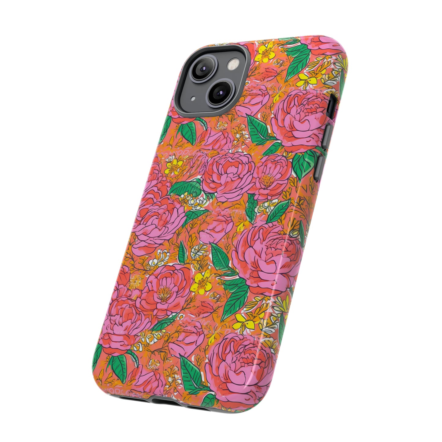 Orange Floral Phone Case