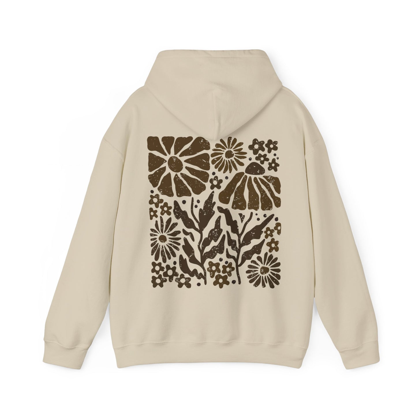 Tan Pressed Flower Hoodie