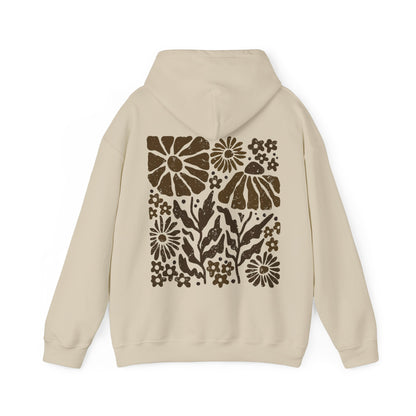 Tan Pressed Flower Hoodie