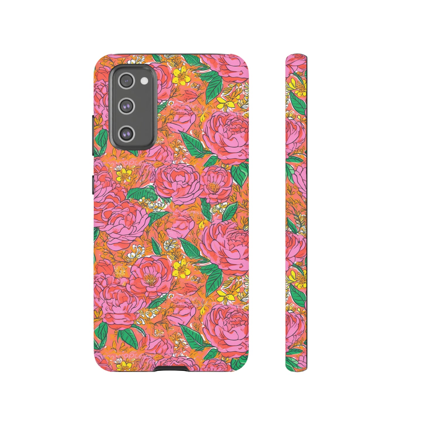 Orange Floral Phone Case