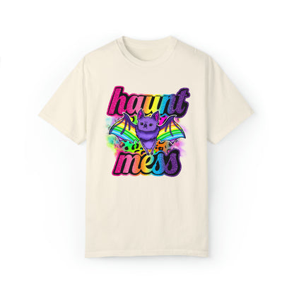 Haunt Mess Rainbow Leopard Bat Shirt