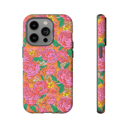 Orange Floral Phone Case