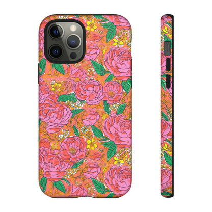 Orange Floral Phone Case