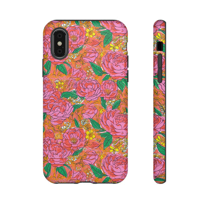 Orange Floral Phone Case