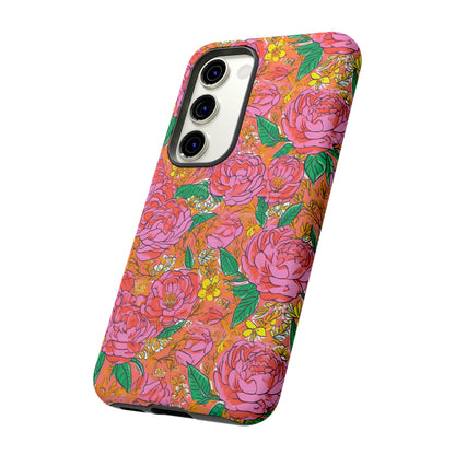 Orange Floral Phone Case