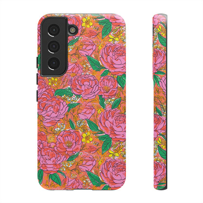 Orange Floral Phone Case