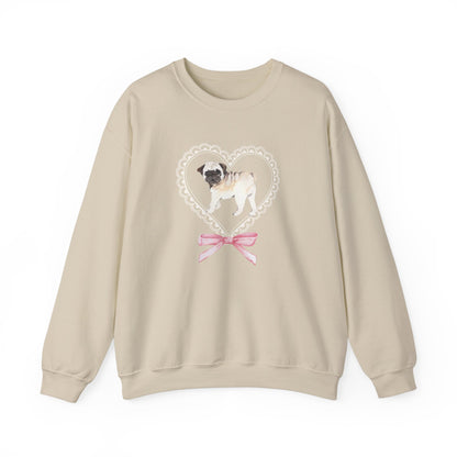 Coquette Pug Bow Sweatshirt