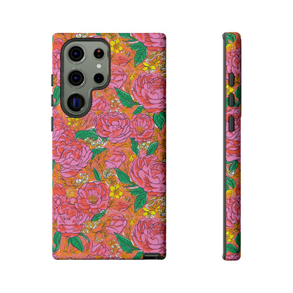 Orange Floral Phone Case