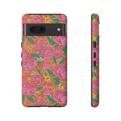 Orange Floral Phone Case