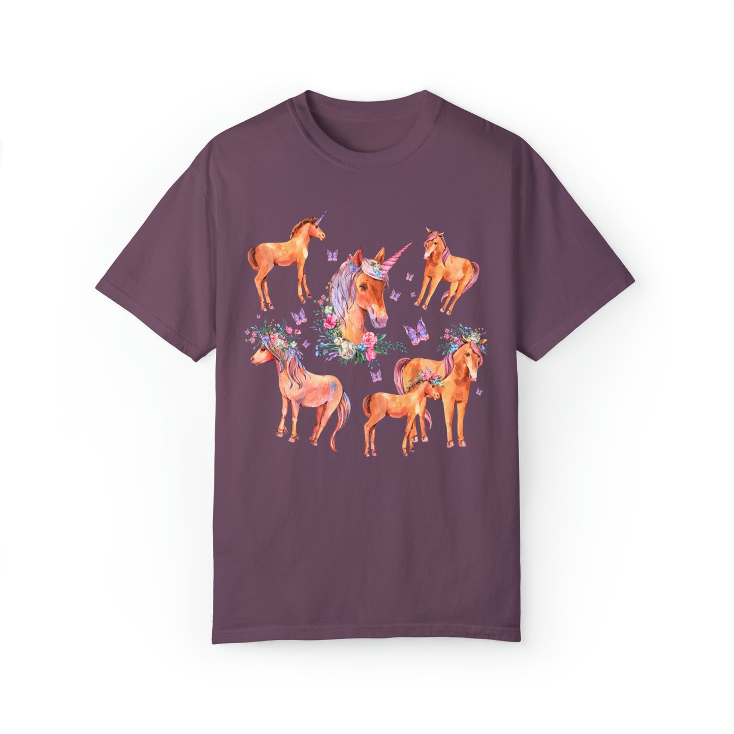 Comfort Colors Rainbow Unicorn Vintage 80s Style Shirt