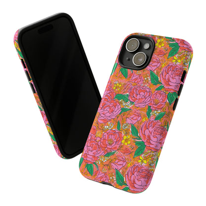 Orange Floral Phone Case