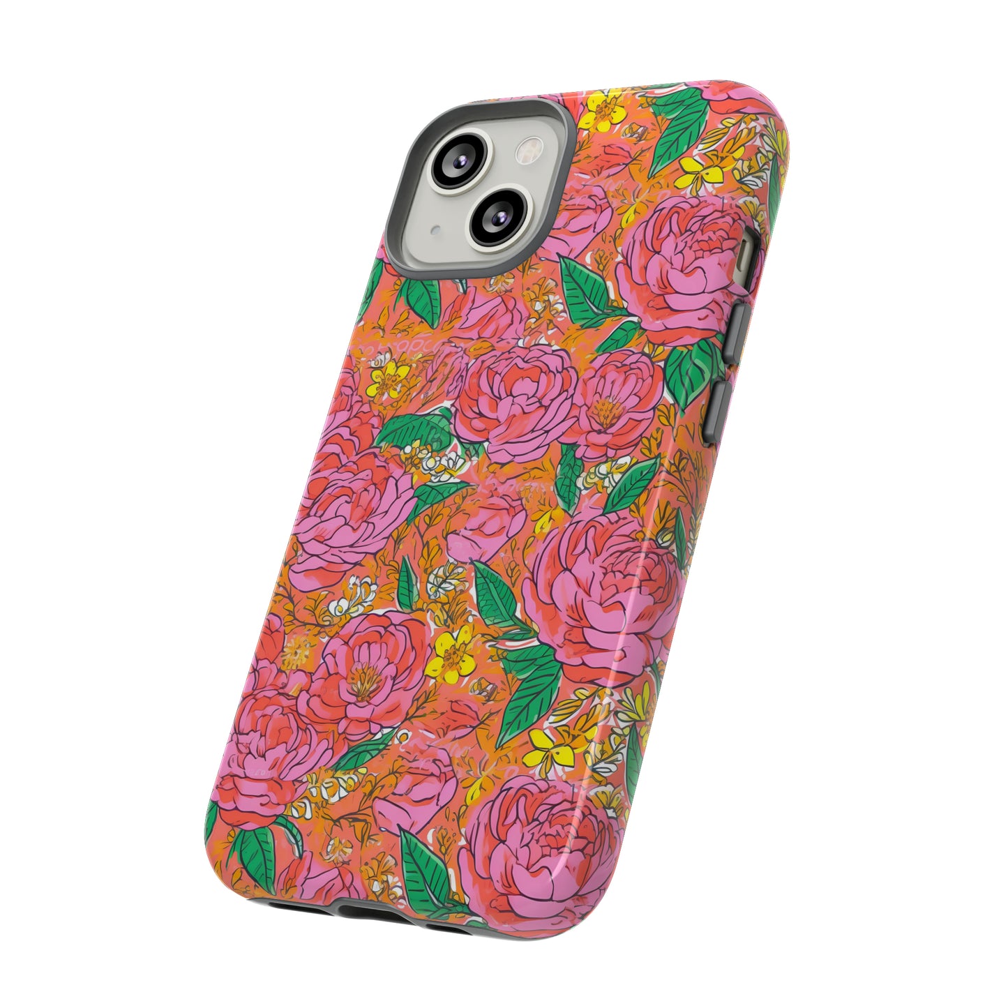 Orange Floral Phone Case