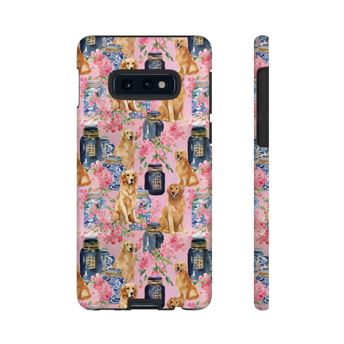 Preppy Watercolor Golden Retriever Phone Case