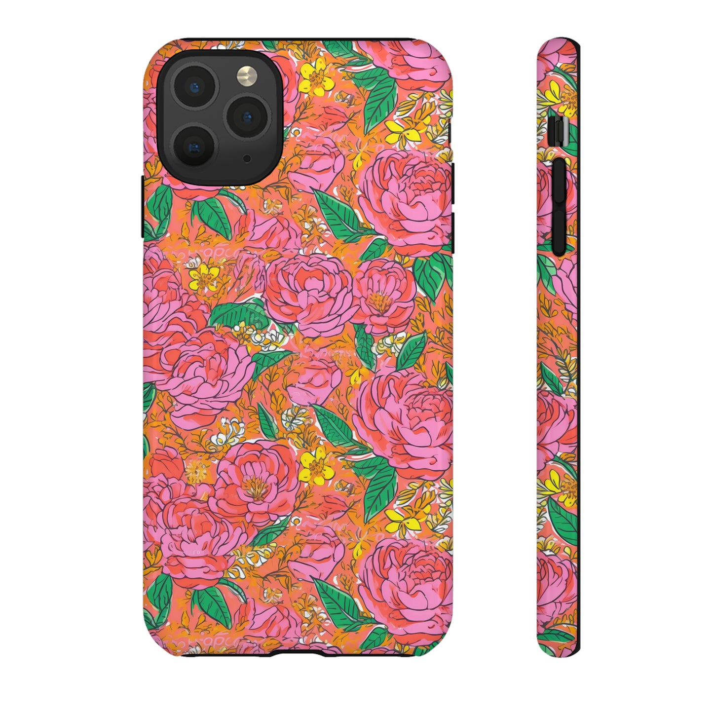 Orange Floral Phone Case