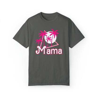 Comfort Colors Pink Palm Tree Girly Mama Shirt