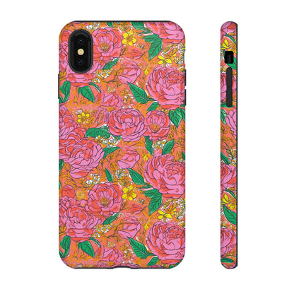 Orange Floral Phone Case