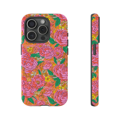 Orange Floral Phone Case