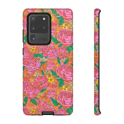 Orange Floral Phone Case