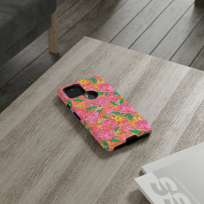 Orange Floral Phone Case