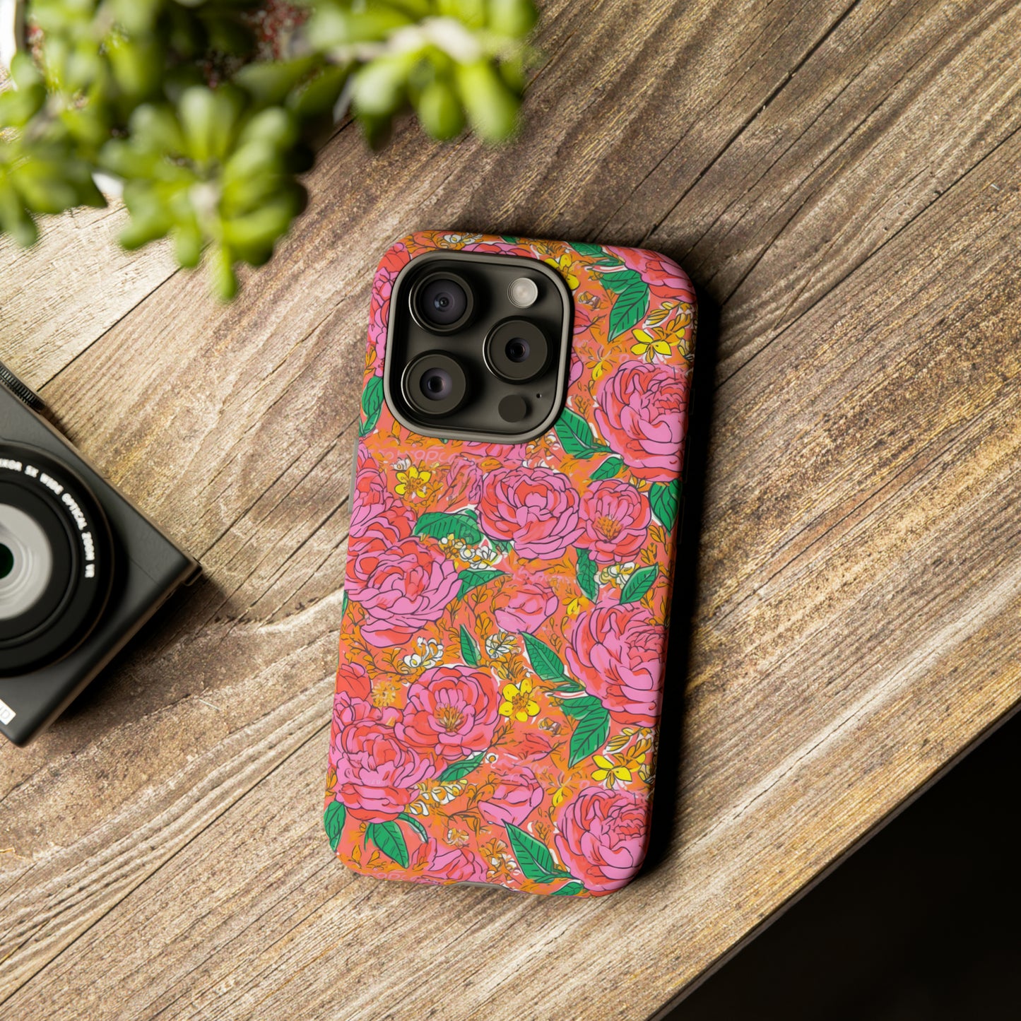 Orange Floral Phone Case