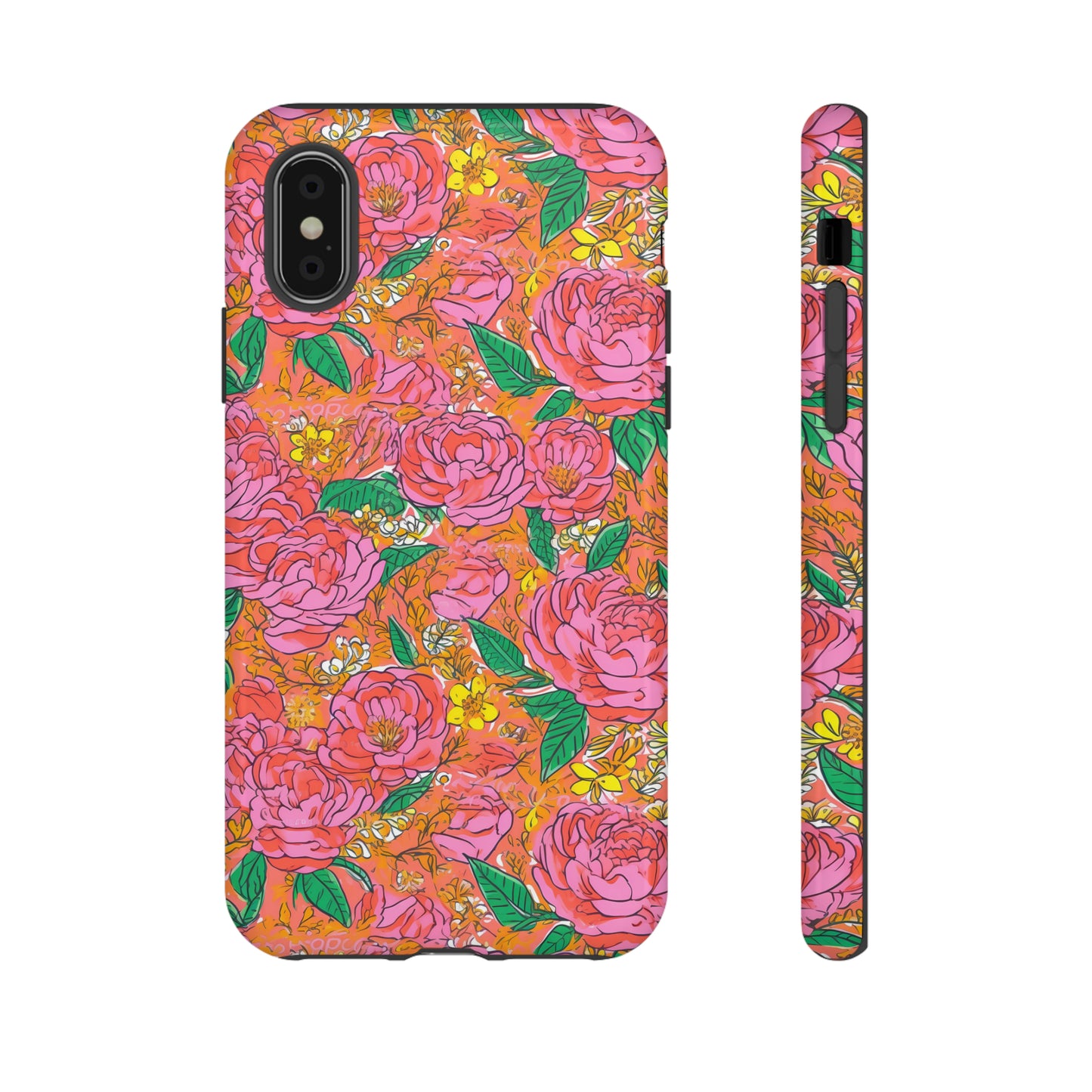 Orange Floral Phone Case