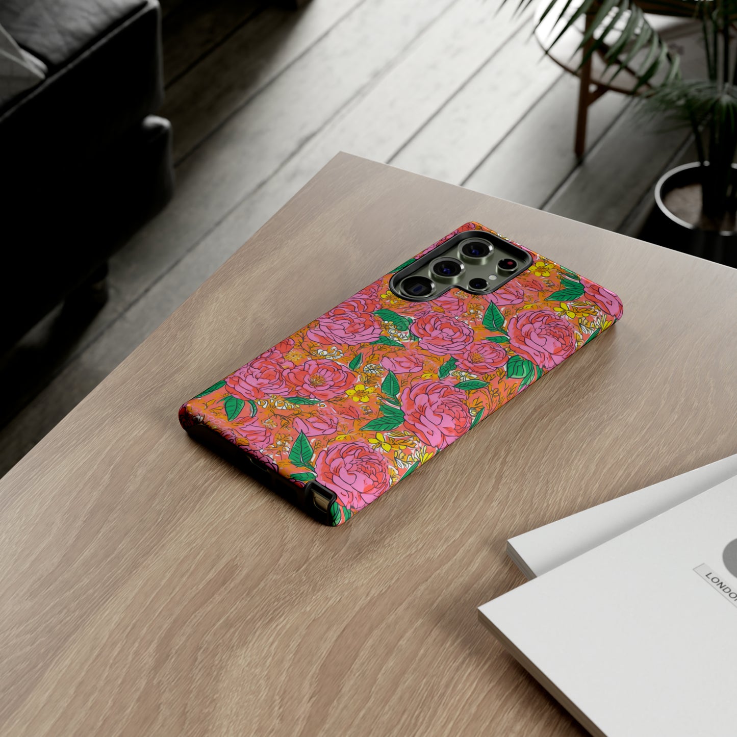 Orange Floral Phone Case