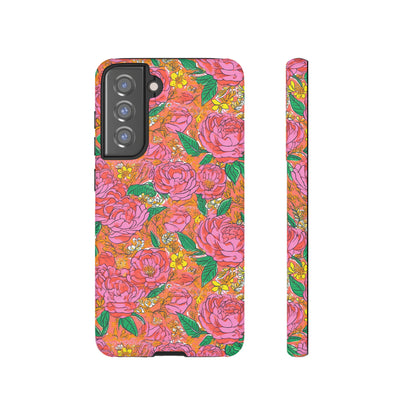 Orange Floral Phone Case