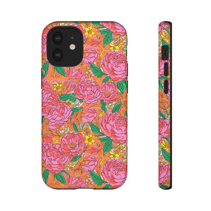 Orange Floral Phone Case