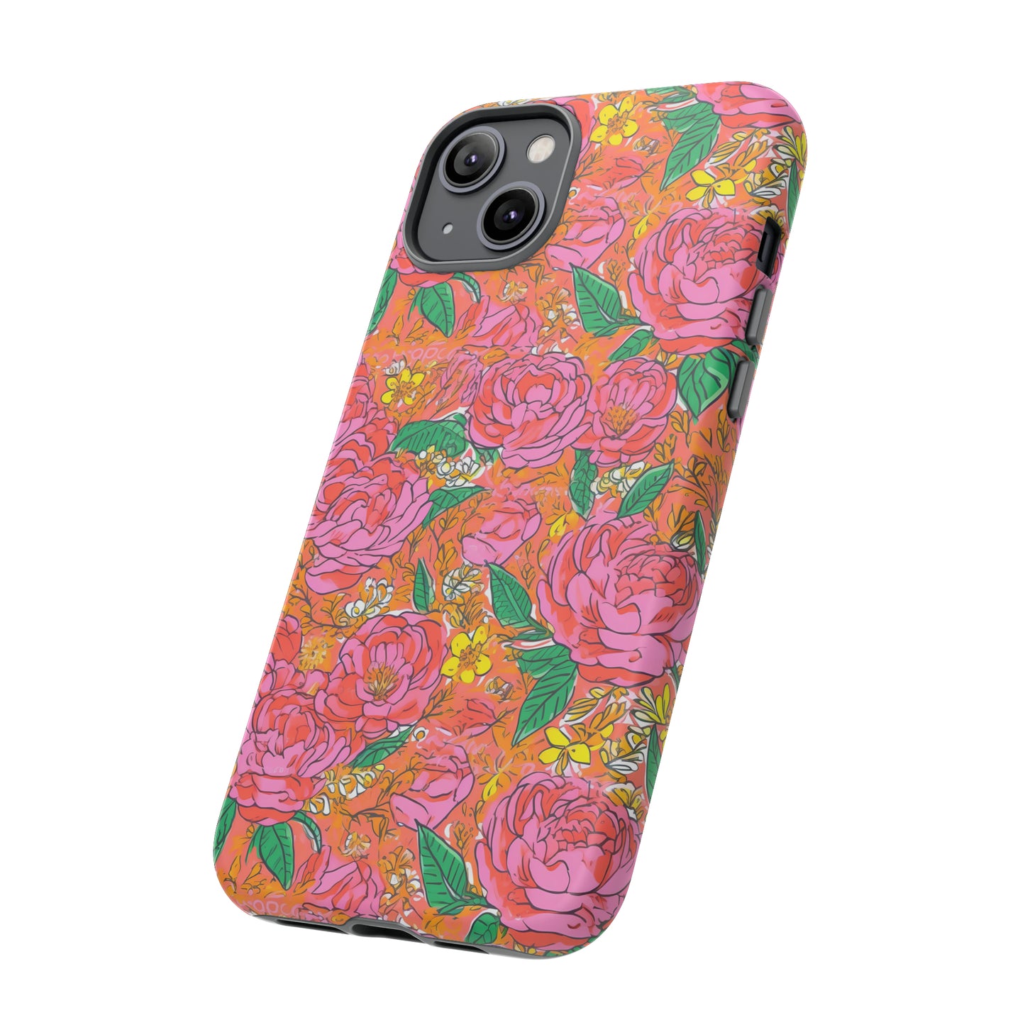 Orange Floral Phone Case