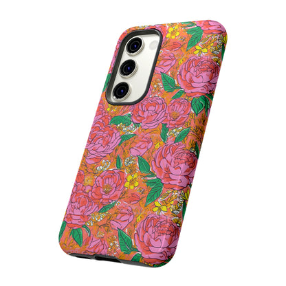 Orange Floral Phone Case