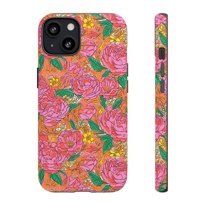 Orange Floral Phone Case