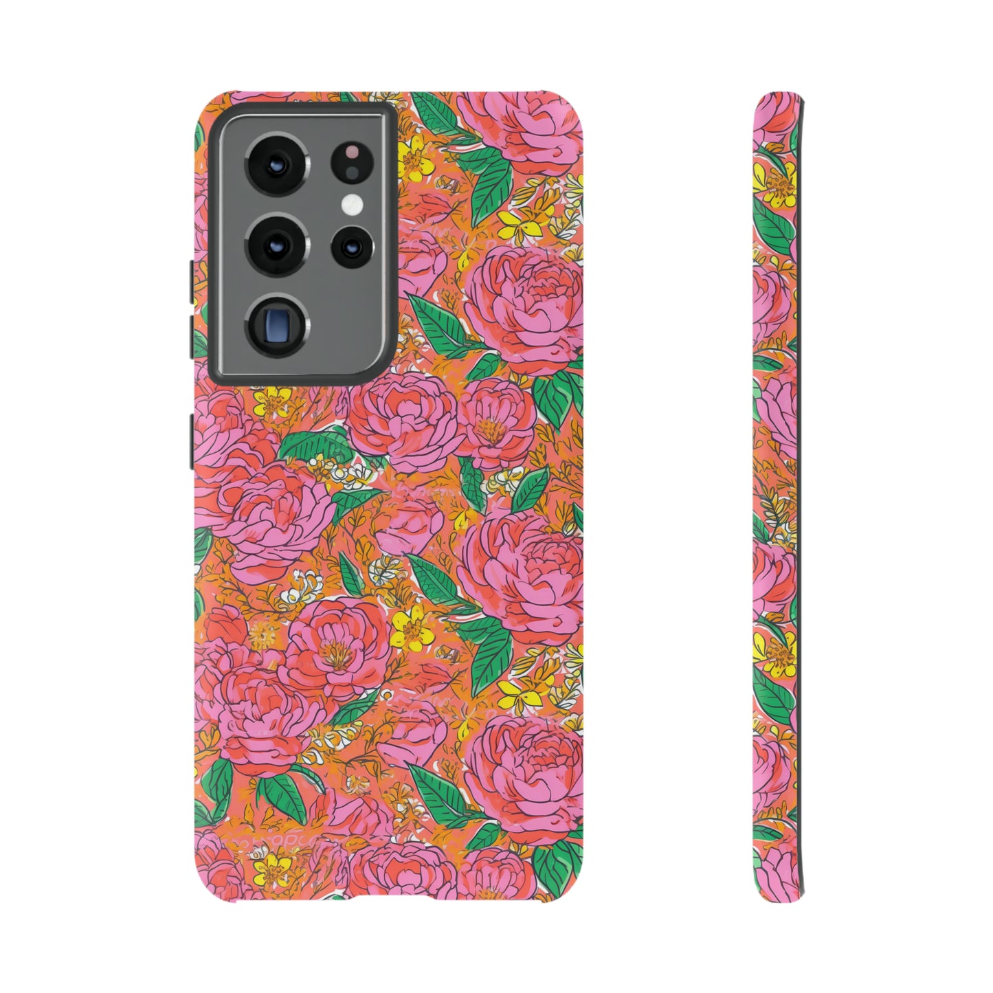 Orange Floral Phone Case