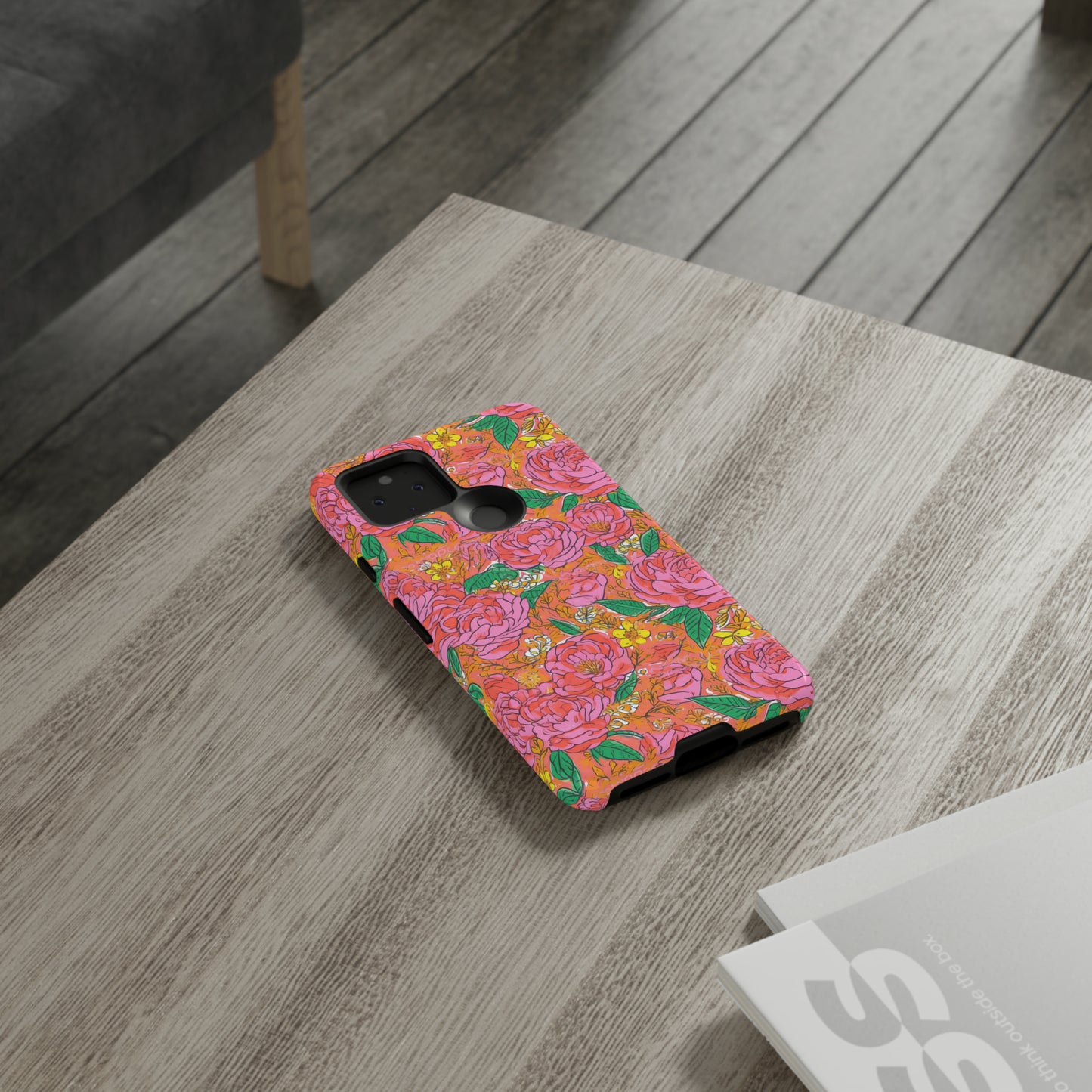 Orange Floral Phone Case