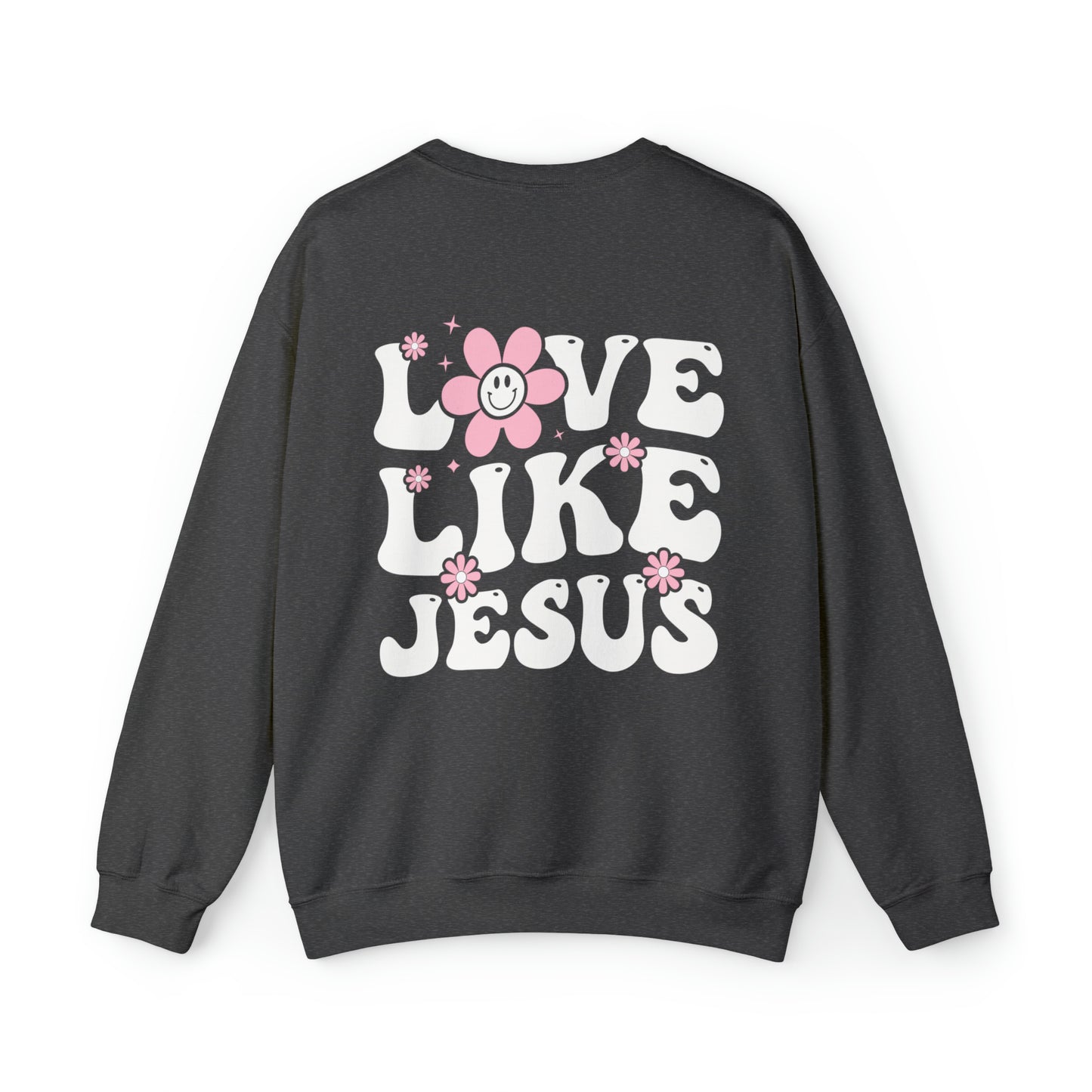 Hot Pink Y2K Love Like Jesus Sweatshirt