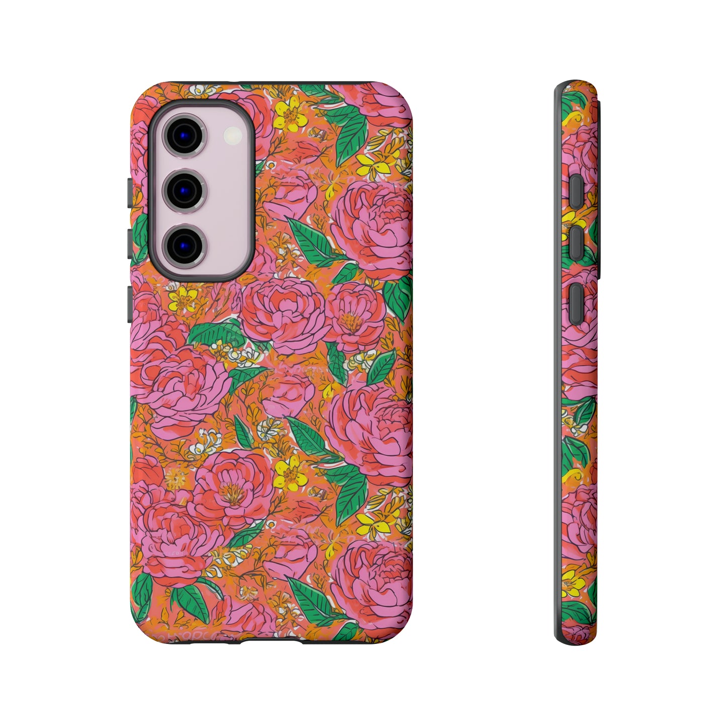 Orange Floral Phone Case