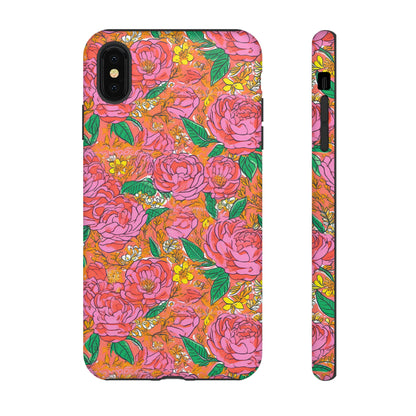 Orange Floral Phone Case