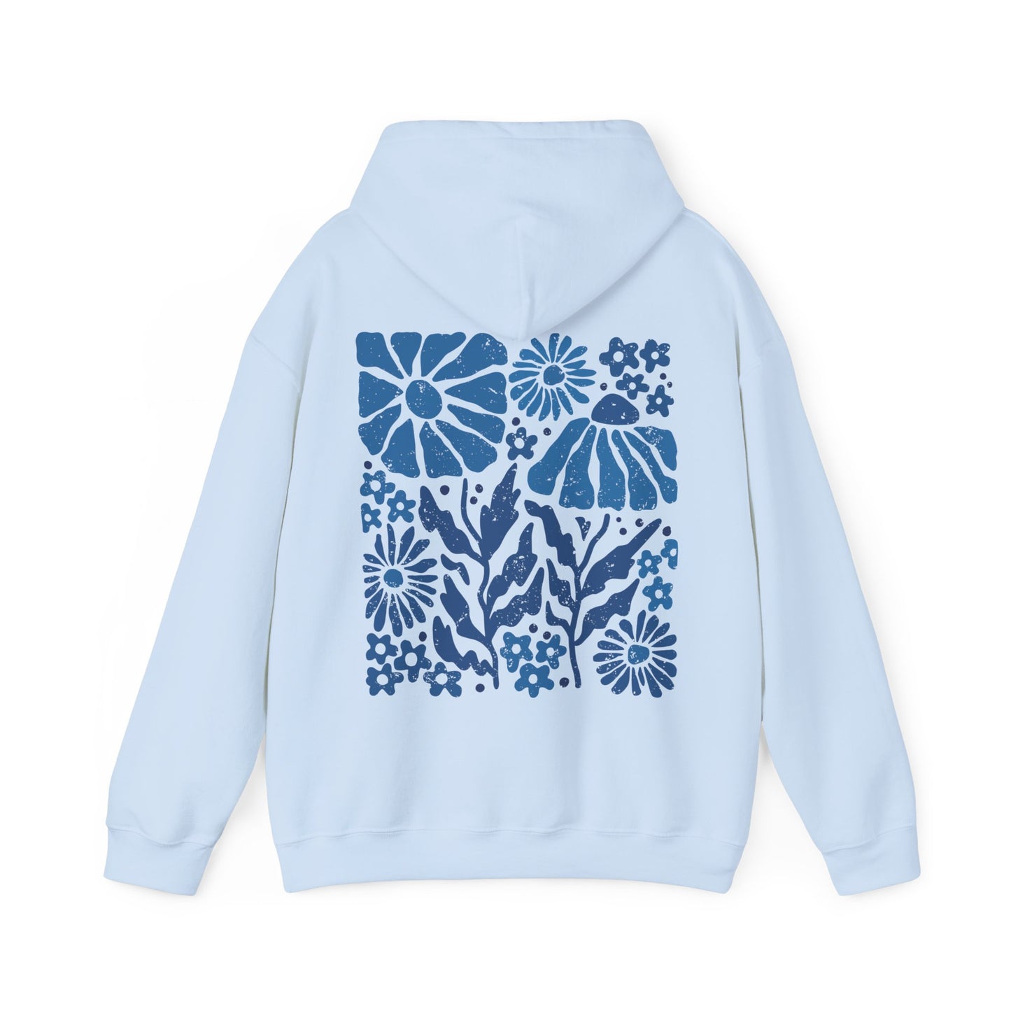 Blue Pressed Flower Hoodie