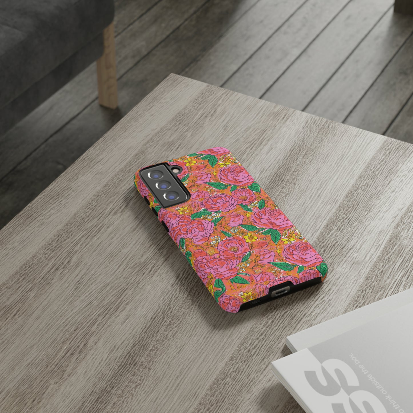 Orange Floral Phone Case