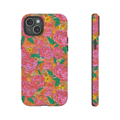 Orange Floral Phone Case