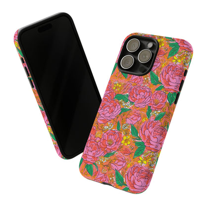 Orange Floral Phone Case