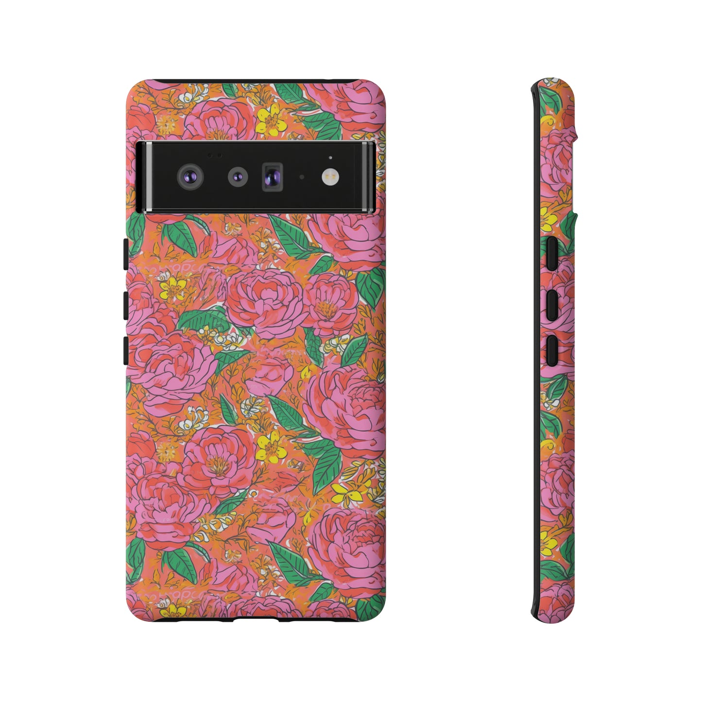 Orange Floral Phone Case