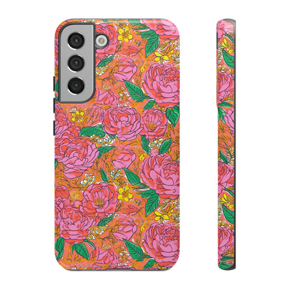 Orange Floral Phone Case