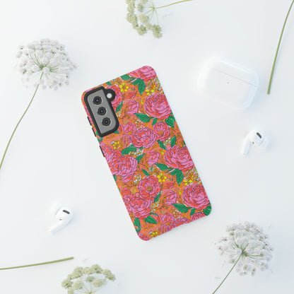 Orange Floral Phone Case