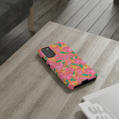 Orange Floral Phone Case