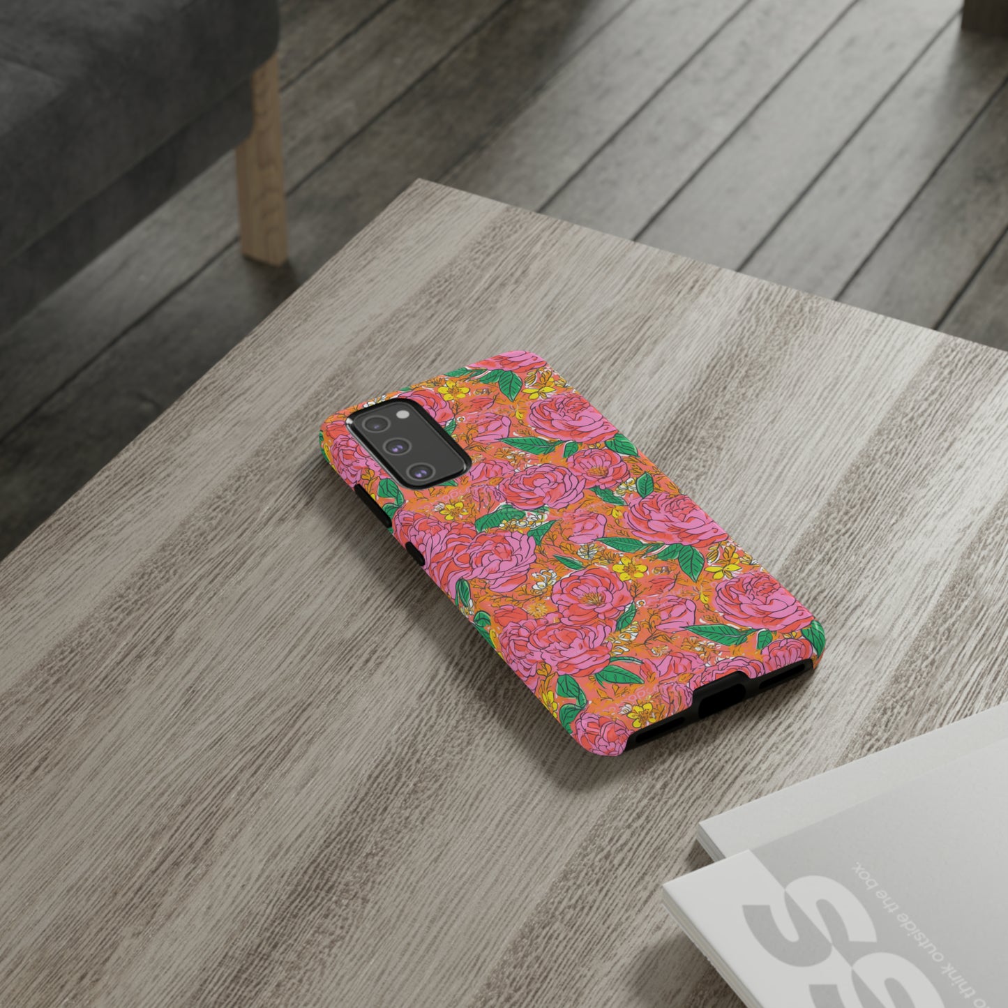 Orange Floral Phone Case