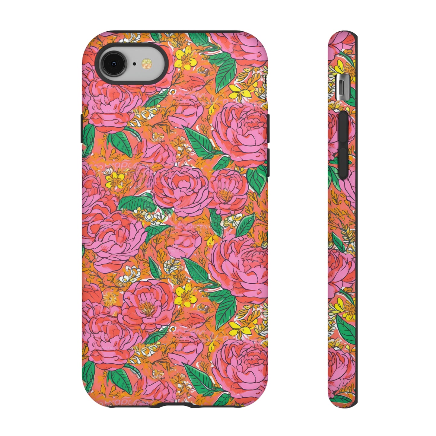 Orange Floral Phone Case