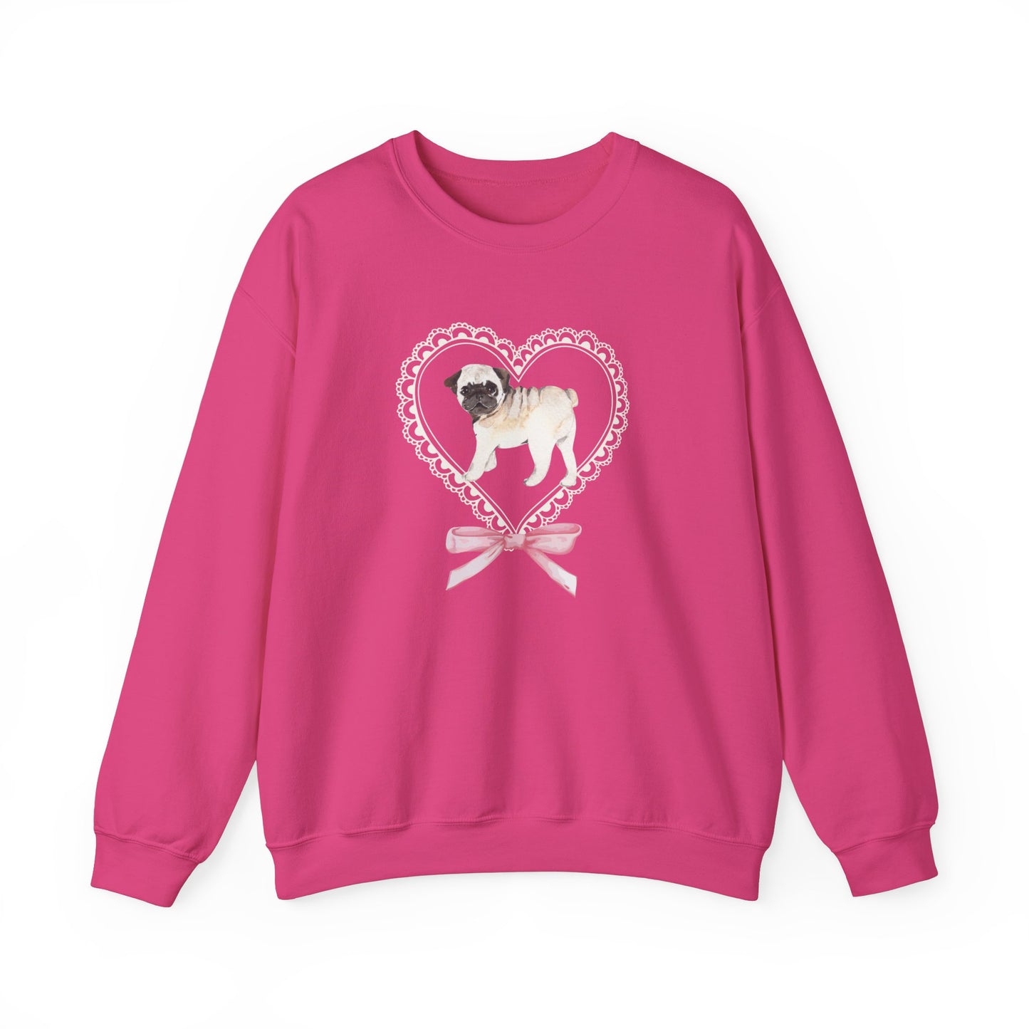 Coquette Pug Bow Sweatshirt