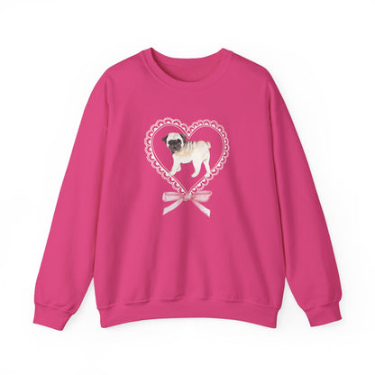 Coquette Pug Bow Sweatshirt