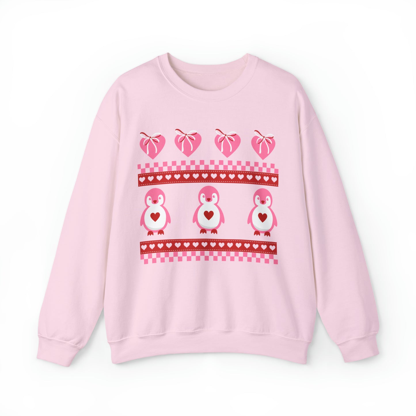 Vintage Valentines Penguin Heart Sweatshirt